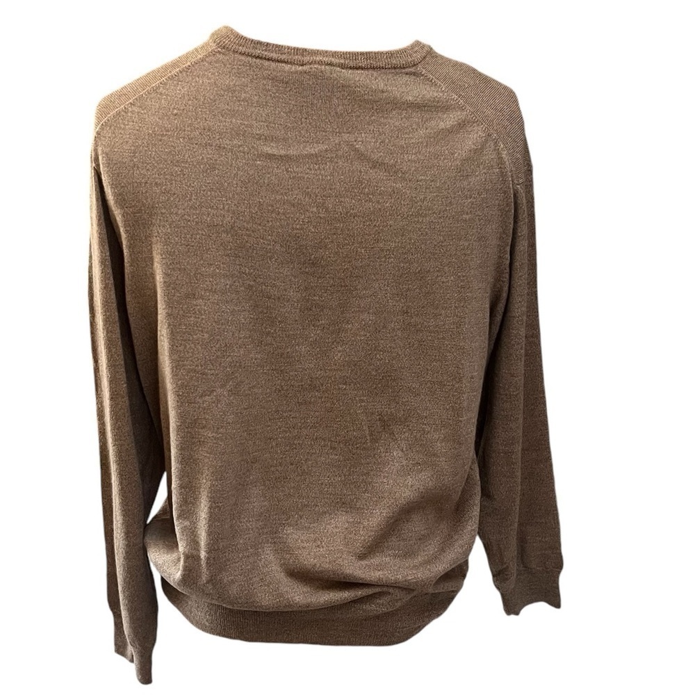 Jos A Bank Men Signature Collection Caramel Merino  Wool Lightweight Sweater XXL - Picture 2 of 5